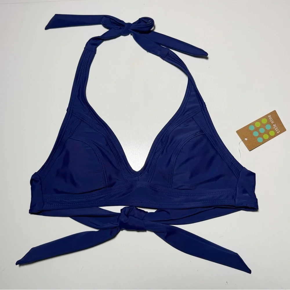Title Nine Set It and Forget It Halter Bikini Top - Picture 2 of 6